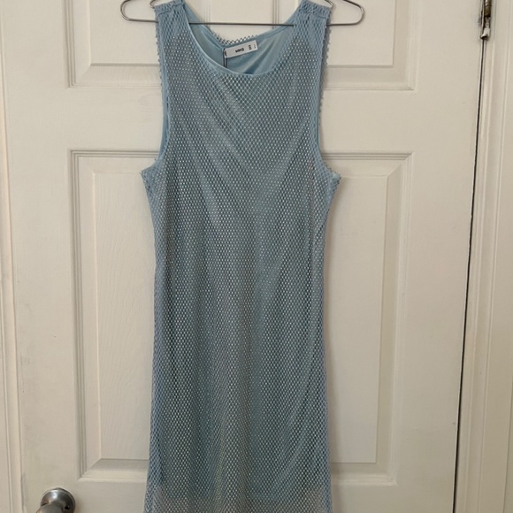 Mango crystal rhinestone mini dress party y2k - Picture 2 of 3